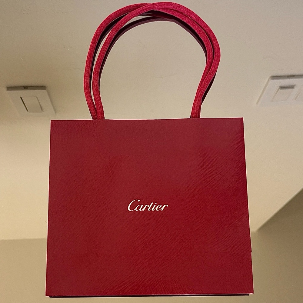 Red Cartier Luxury Shopping Bag